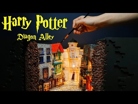 I Made Harry Potter Diagon Alley diorama! - YouTube