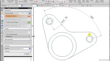 NX CAD 2D Drafting : Create angular dimensions