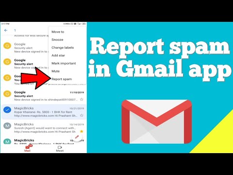 How to report spam email in Gmail app