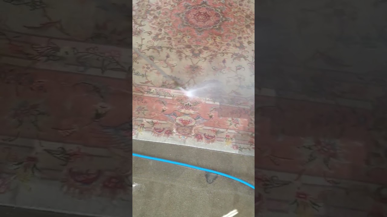 pressure washing a Persian Wool and Silk Tabriz Rug/ Carpet. don't try it at home please 😊