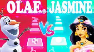 Olaf VS Jasmine | Do You Want To Build A Snowman, Speechless - Tiles Hop EDM Rush!
