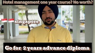 Diploma in hospitality management in Singapore for one year 🇸🇬 worth it? #realexperinceonly