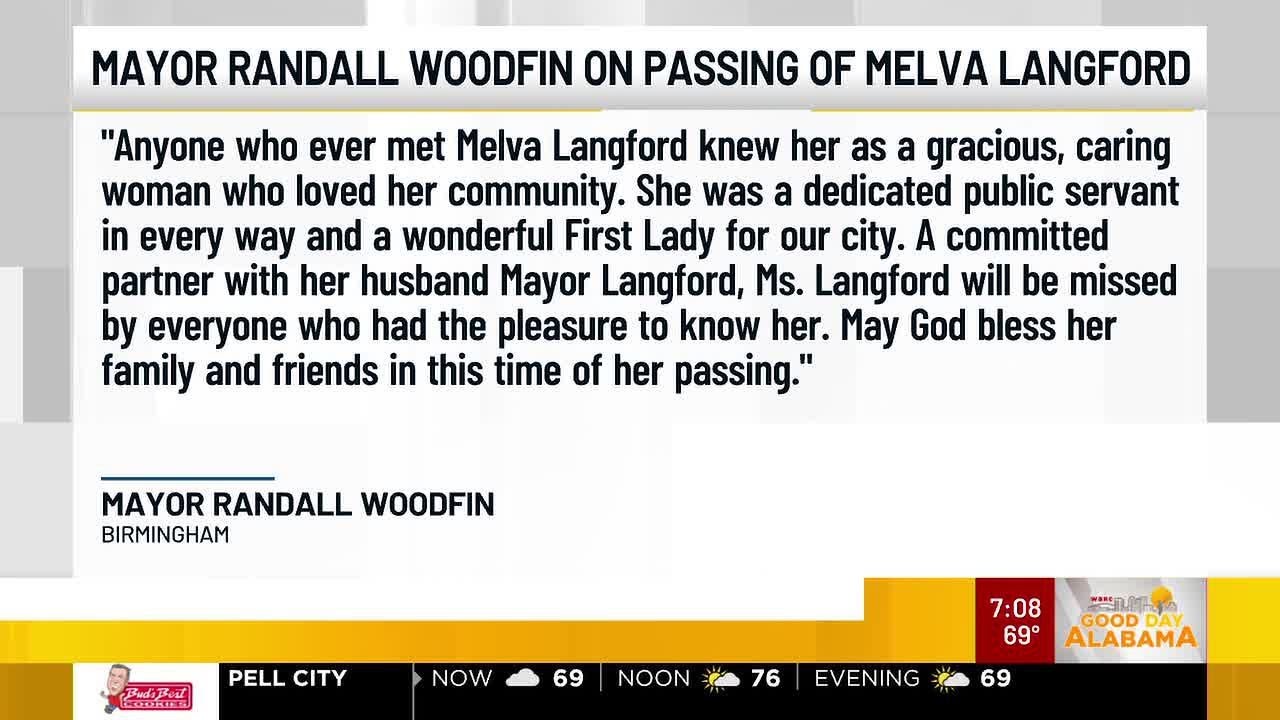 Mayor Randall Woodfin on passing of Melva Langford