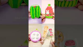 So Many Watermelon DIYs?! 🍉😱 | Clay & Paper Compilation | BearFamily #shorts #funny #love
