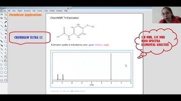 ChemDrawApplications।।1H NMR।। Elemental Analysis।।Mass Spectra।। Interpretation।। ChemDrawUltra