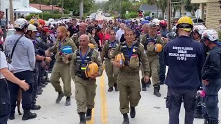 Sendoff held for first responders as Surfside building collapse recovery efforts continue