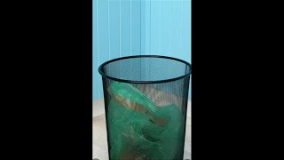 The easiest way to install the bag in the trash can#the