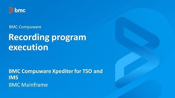 BMC Compuware Xpediter for TSO and IMS - Recording Program Execution