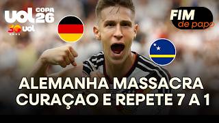 ALEMANHA MASSACRA CURAÇAO E REPETE 7 A 1 NA COPA DO MUNDO!