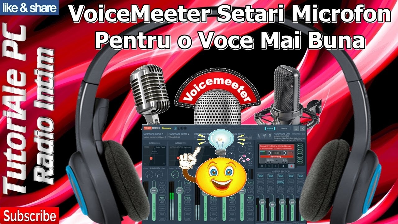 VoiceMeeter Setari Microfon Pentru o Voce Mai Buna - YouTube