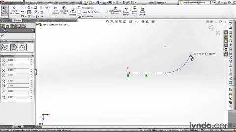 17 Creating arcs in a sketch from the Course SolidWorks 2012 Essential Training