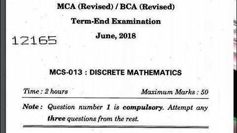 MCS-013 question paper june 2018