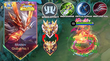 MANIAC!! WTF DAMAGE!! TOP 1 GLOBAL MOSKOV BEST 1 HIT DELETE  BUILD 2024!! BUILD TOP 1 GLOBAL MLBB