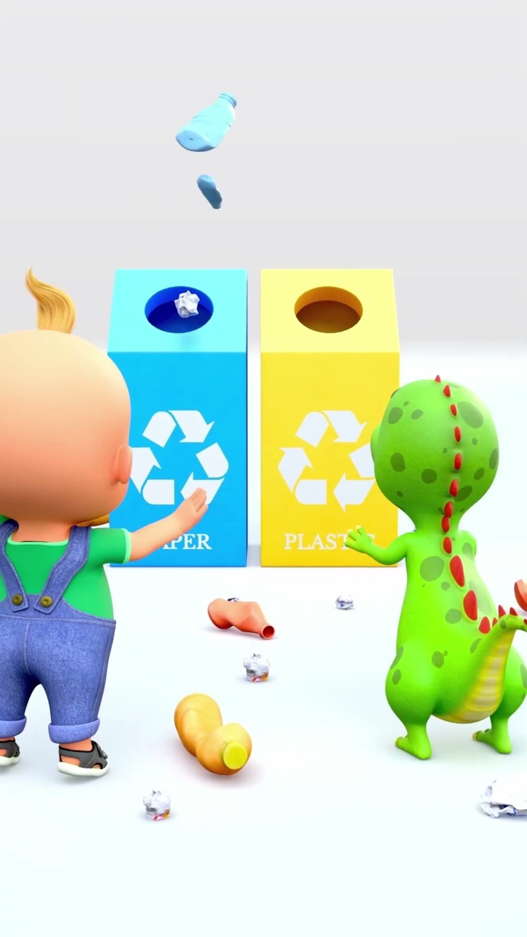 Avem grija de Planeta Pământ ? Învățăm să reciclăm cu Zigaloo și Johny - TraLaLa #shorts