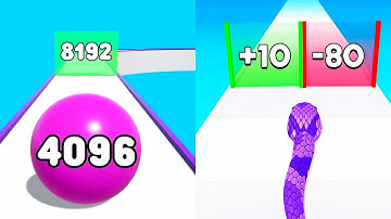 Satisfying Mobile Games Max Level - Snake Run Race 3d vs Happy Cube 2048... All Levels
