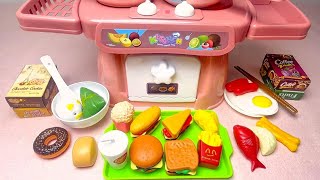 Satisfied 10 Minutes Unboxing Cute Toy of Pink Mini Kitchen with delicious food playset | ASMR