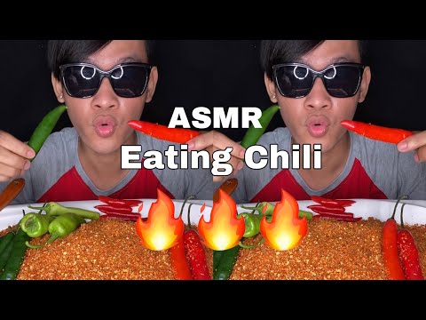 ASMR Eating Chili Spicy | ហូបម្ទេសពាក់វែនតា 🔥🔥🌶