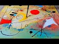 How to paint like joan miro  abstract acrylic techniques  easy for beginners  work 56