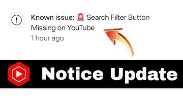 Known issue 🚨 Search Filter Button Missing on YouTube