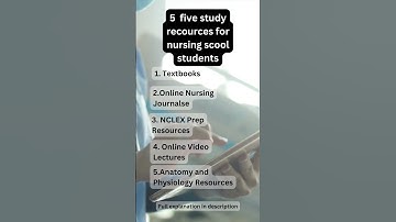 5 study resources that can be beneficial for nursing school students #nursing #nursingschool