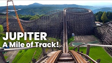 Jupiter Front Row POV - One of the Longest Wooden Coasters on Earth! Japan