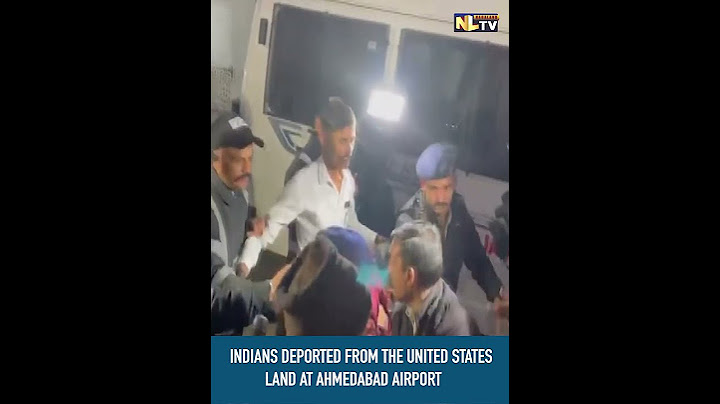 INDIANS DEPORTED FROM THE UNITED STATES LAND AT AHMEDABAD AIRPORT