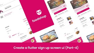 Building a Food Shop App with Flutter & Firebase Firestore - Create a sign up screen screenshot 4