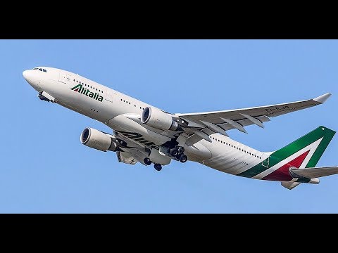 Alitalia アリタリア航空 スカーフ (レッド) ホワイトドット ネイビーシルクスカーフ レッドボーダー