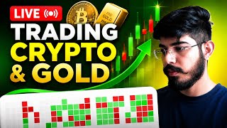 Crypto &amp; Gold LIVE Trading Hindi | Bitcoin, Gold &amp; Forex Live Analysis | 22 May