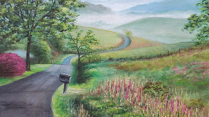 Country Road Landscape Acrylic Painting LIVE Tutor...
