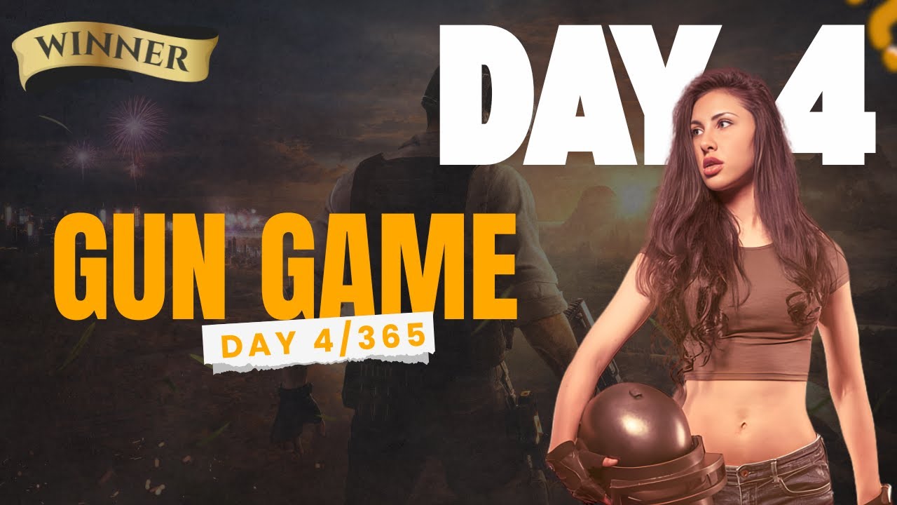 Day 4 PUBG Mobile Gun Game WIN 🔥 Arena Gameplay | iPhone 15 Pro Max | 365 Day Challenge
