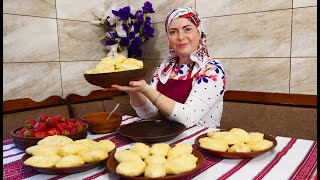 Cooking dumplings in the village of Podlisky, Ukraine