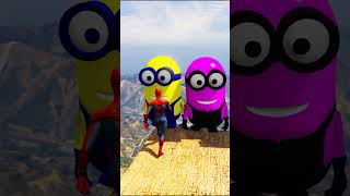 GTA 5 Epic Ragdolls RED SPIDERMAN VS RED MINION (Euphoria Physics & Funny Fails)ep.1744