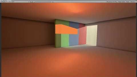 Realtime GI with emissive surfaces - Test 1 (note: artificially slowed down)