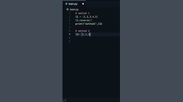 List Reversal In Python | How to Reverse Python List Quickly Part 1#python #pythoncoding #pythonlist