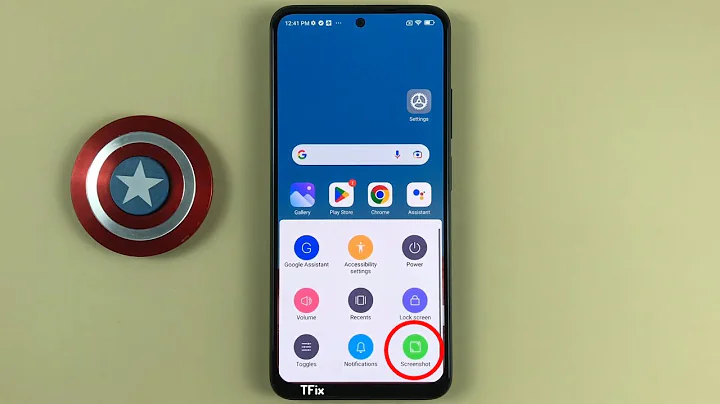 How to use the accessibility menu, the screen capture support menu Xiaomi Redmi Note 11 Android 12