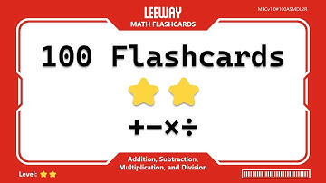 Can You Solve 100 Mixed Math Flashcards? (Level 2 Random Set 001)