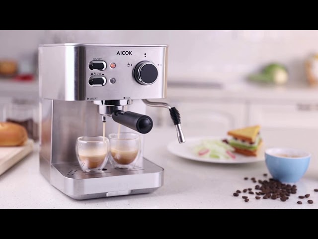 Aicook Espresso And Coffee Machine, 3 In 1 Combination 15Bar