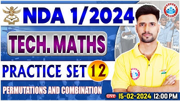 UPSC NDA, NDA Technical Maths Practice Set #12, Technical Maths  PYQ