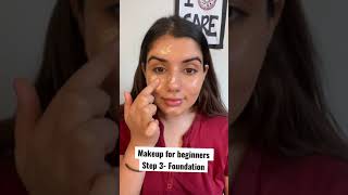 HOW TO APPLY FOUNDATION| Step 3| Makeup for beginners #shorts #beginnersmakeup