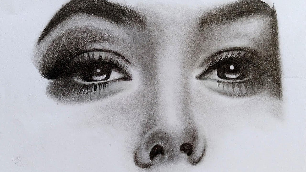 Realistic Eyes Shading Drawing - YouTube