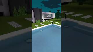 🌱 Minecraft: Big Modern Build w/pool [Aerial view] - #minecraft #minecraftshorts