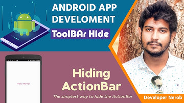 Android Bangla Tutorial how to hide toolbar/actionbar in android