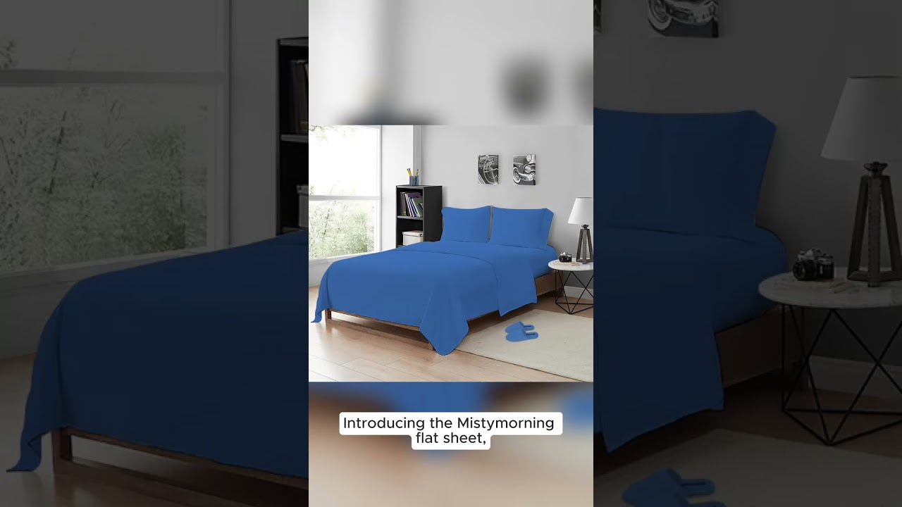 Experience Luxury: MistyMorning Premium Egyptian Cotton Flat Sheets – Soft & Breathable!🌙✨ 