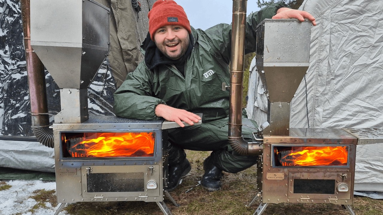 Bu Pelet Soba CANAVAR! 😳 Büyük Çadırda MAX Modeli Denedim (Odun + Pelet + Yemek Testi)
