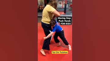 Moving Step Push Hands for Kids: Autumn vs. Wolf ☯️💪 Taiji Tuishou