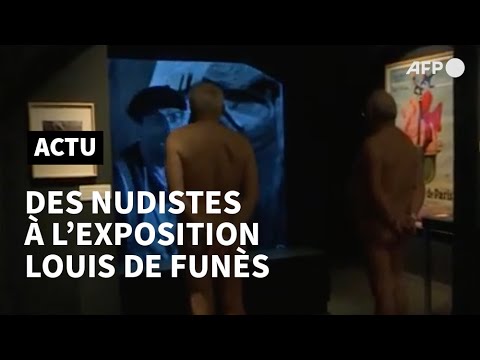 "La revanche des cul-nus sur le commandant Cruchot": visite naturiste de l'exposition De Funès | AFP