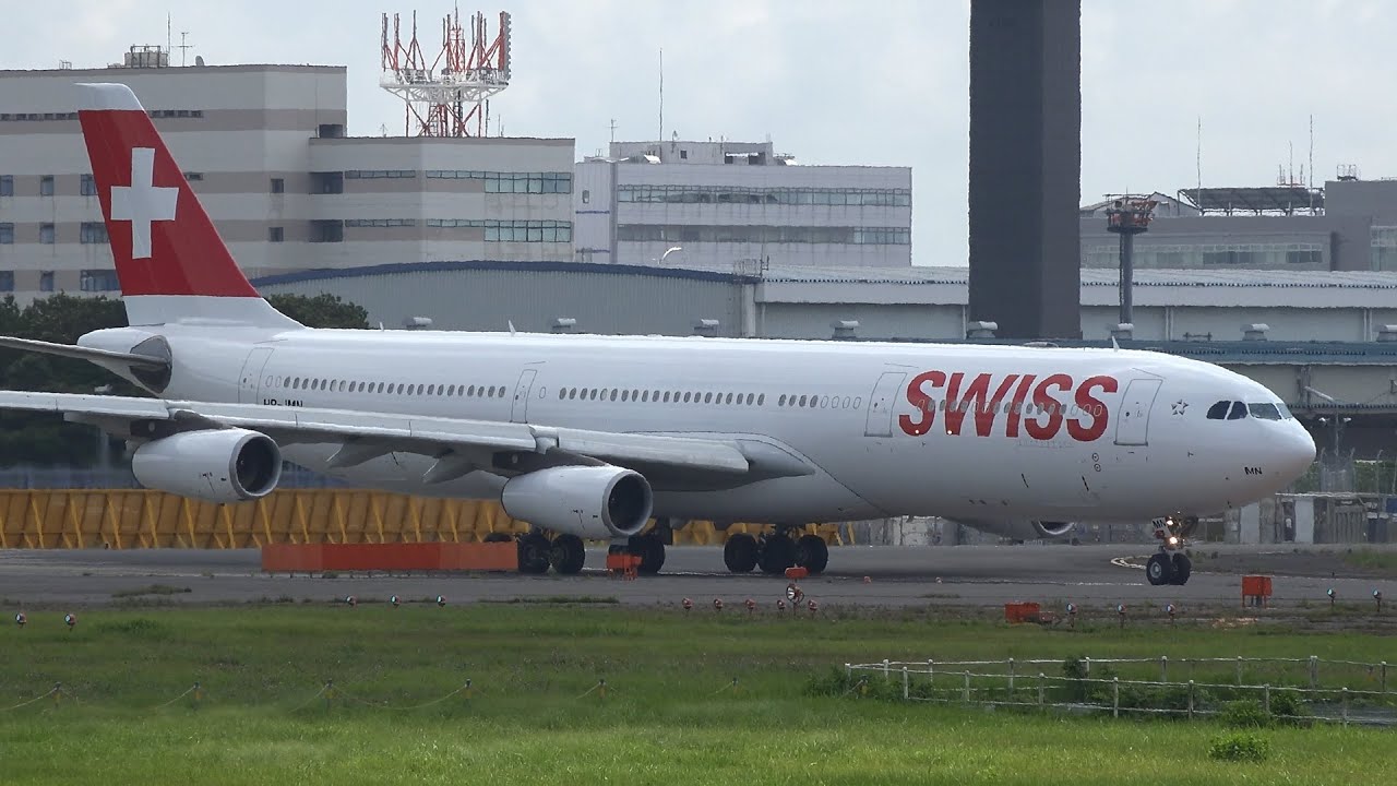 Swiss International Air Lines Airbus A340-300 HB-JMN Takeoff from NRT