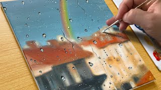 Rainy Day Painting / Acrylic Painting for Beginners