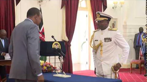 Swearing-in of the Kenya Navy Commander, Major Gen...
